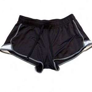 Black Sports Shorts with Gray Accents